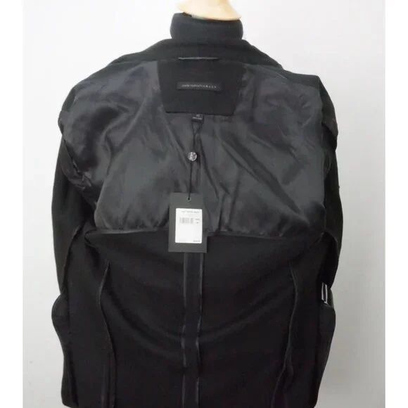 John Varvatos Black Thick Cotton Blend Sport Coat Jacket Sz 40 Brand New